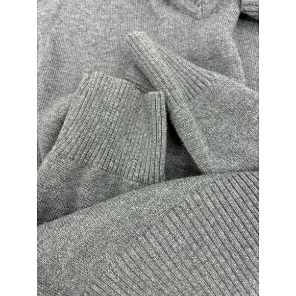 Jos A Bank Mens Size L Gray Traveler Collection V Neck Pullover Knit Sweater - Picture 4 of 5